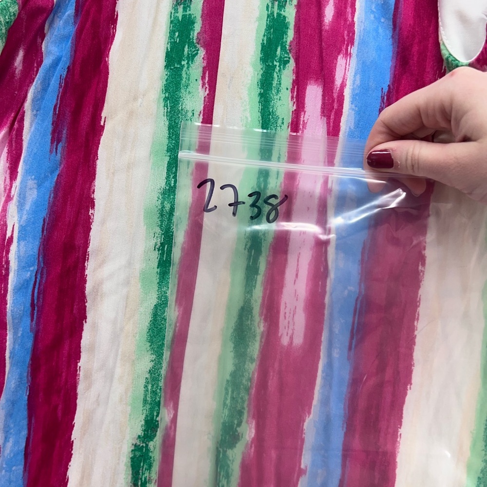 She + Sky Multicolor Brushstroke Dress - Picture 9 of 9